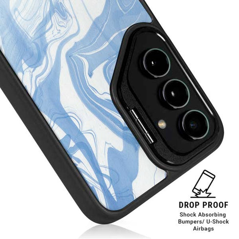 Blue Marbling Galaxy S25 Ultra Kickstand Case